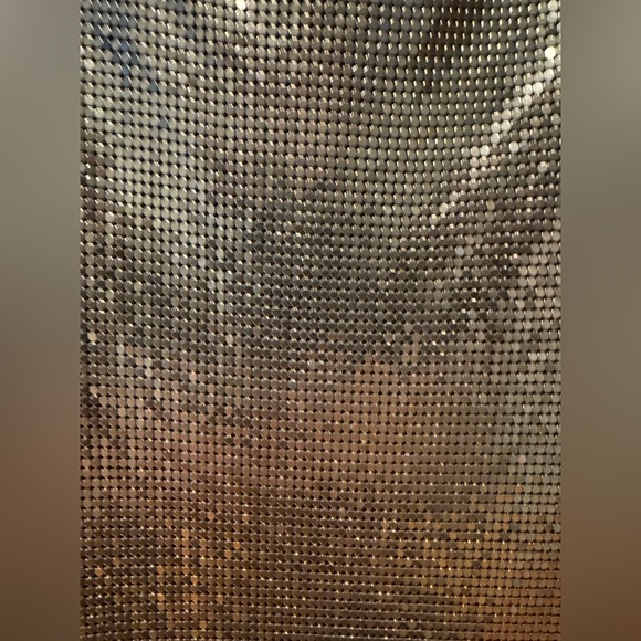 Alice and Olivia - Harmony Chain Mail Slip Dress in antique silver size 2 - Picture 7 of 9